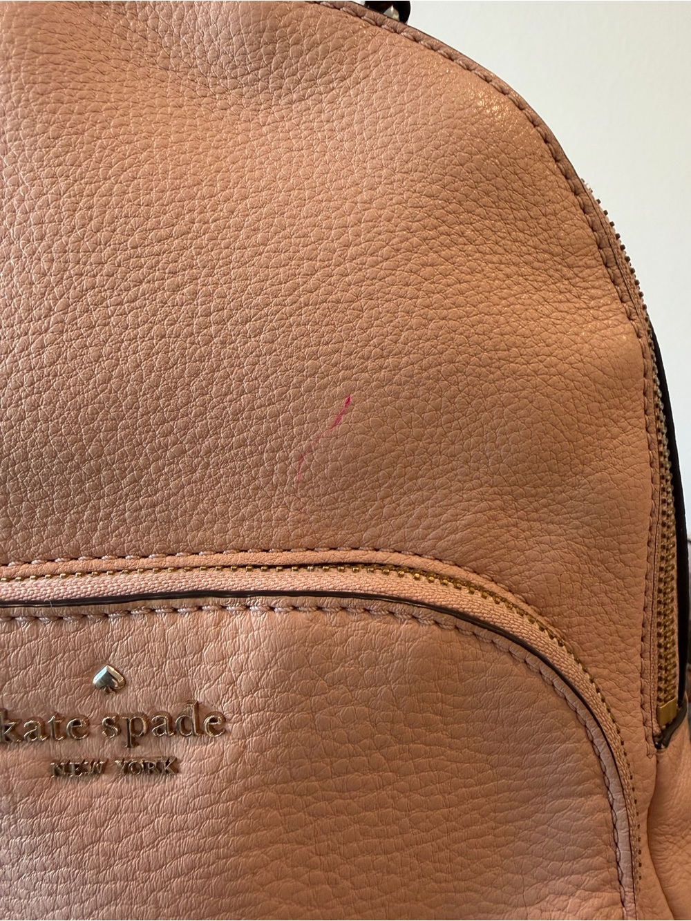 Kate Spade New York Blush Pink Pebbled Leather Mini Backpack - Picture 2 of 4